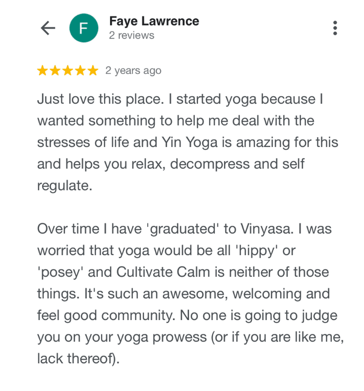Faye test Yin Yoga Brisbane