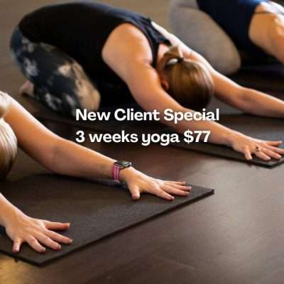 New clients get 3 weeks of yoga for just 